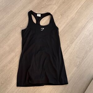 Gymshark Black Racerback Dress with Shorts